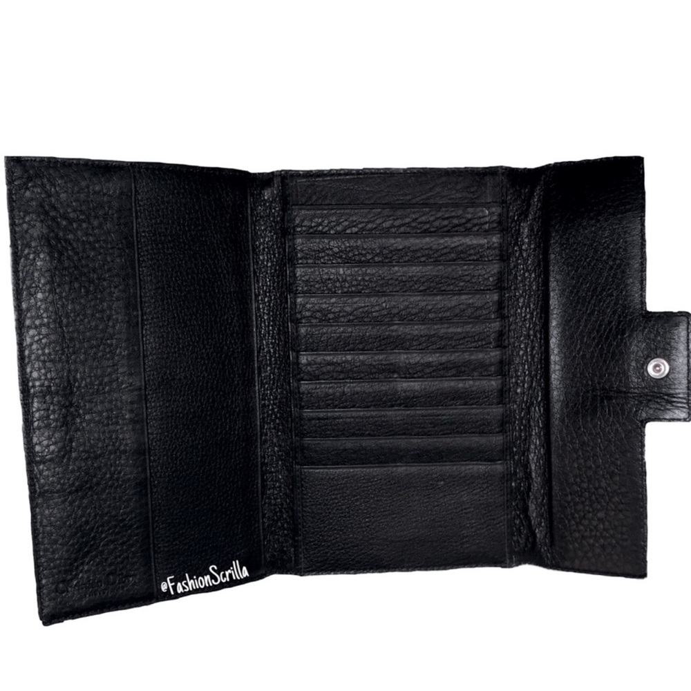Dior John Galliano Y2K Street Chic Jacquard Black Oblique Monogram Logo Wallet - Picture 2 of 6